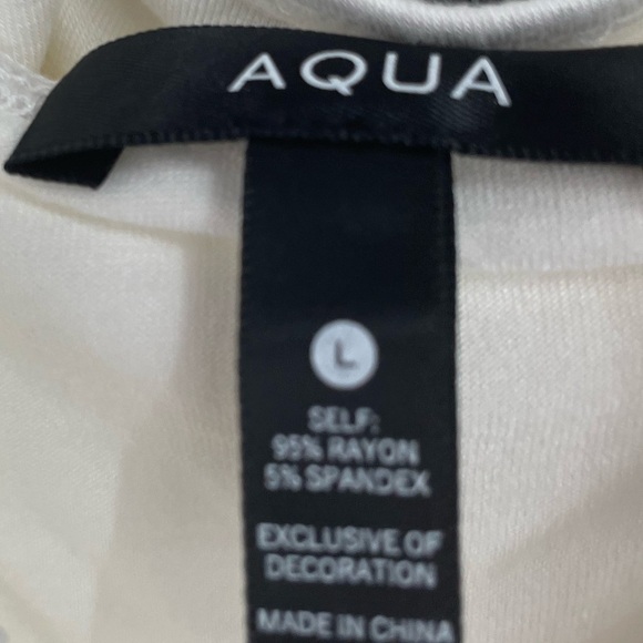 Aqua Knit Lace Trim Camisole Top in White NWT - Picture 9 of 9